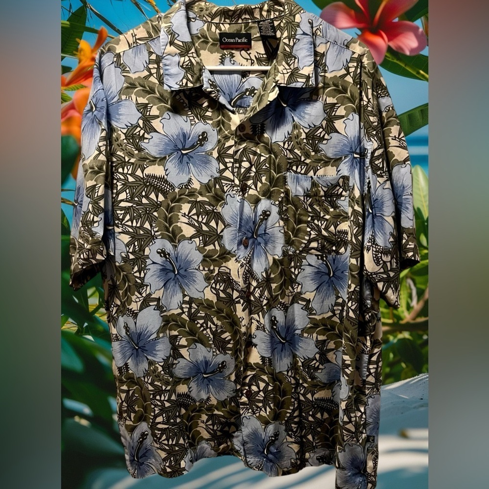Men’s Ocean Pacific Hawaiian Shirt